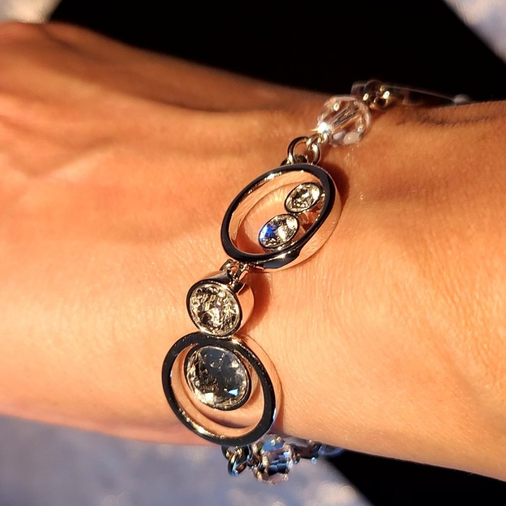 Swarovski Crystal and Beaded Bracelet #869824 18 CM